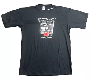 Vintage 90’s Red Dog Juneau Alaska Single Stitch Black Size XL T Shirt USA - Picture 1 of 5