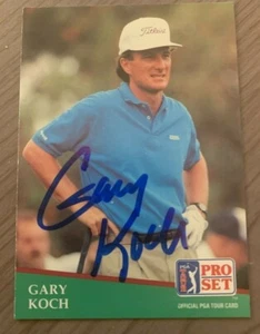 CARTA DA GOLF GARY KOCH AUTOGRAFATA 1991 PRO SET CON CERTIFICATO DI AUTENTICITÀ - Foto 1 di 1