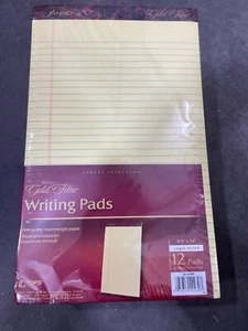 12 PACK Ampad Gold Fibre Pads, 8 1/2 x 14, Canary, 50 Sheets, MADE IN THE U.S.A - Picture 1 of 3