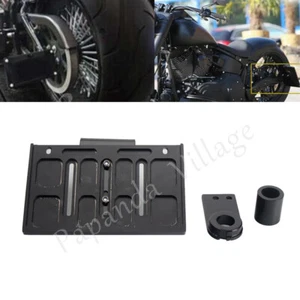 Side Mount License Plate Bracket Bottom Plate For Harley Harley Softail FXST - Picture 1 of 10