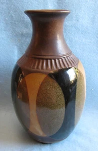 Vaso artigianale vintage in ceramica Robert Maxwell metà secolo moderno, 9 3/4 pollici - Foto 1 di 8