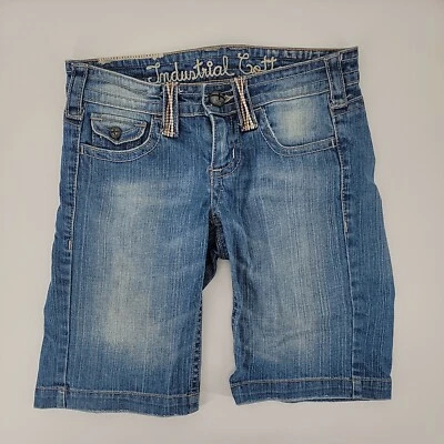Pantalones cortos de mezclilla azules industriales de algodón City talla 3 para mujer Foto 1 de 4