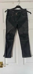 Age 6-7 Unisex Biker Jeans New - Picture 1 of 9
