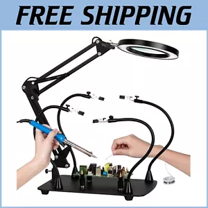 Elegant 10X Magnifying Lamp with Stand & 3 Color Lighting for Precision Work - Picture 1 of 8