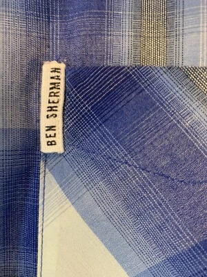 BEN SHERMAN мальчиков синий клетку с короткими рукавами на пуговицах синий размер 14-16Y - Изображение 1 из 4