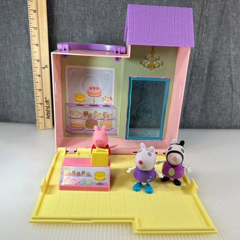 Peppa Pig And Friends Little Bakery Shop Playset Suzy Sheep Zoe Zebra Jazwares Cover