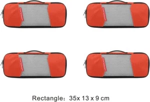 New GONEX Packing Cubes Travel Luggage Organizers 4/Set Slim Orange - Foto 1 di 5