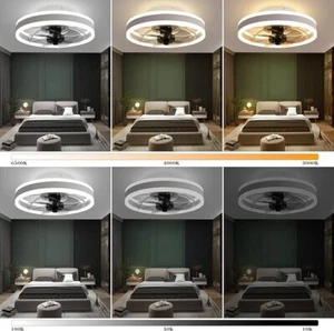 YAETIMIN Dimmable 40W Ceiling Fan with Lights with Remote Control APP Modern - Picture 1 of 7