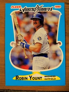 ROBIN YOUNT 1990' FLEER AWARD WINNERS CARD #44   MILWAUKEE BREWERS HOF - Picture 1 of 1