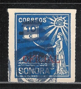 uba47 Mexico 1913 Civil War period, Sonora, proof/essay, OFICIAL overprint - Picture 1 of 1