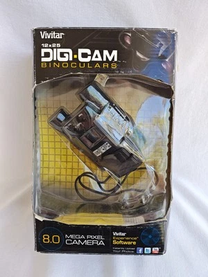 Vivitar DigiCam 8.0 Mega Pixel 2 in 1 Binocular & Camera Black Open Box 12x25 - Image 1 of 4