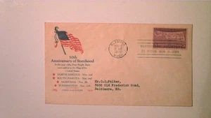 US SCOTT# 858-12 FDC W/RED & BLUE CACHET - Picture 1 of 2