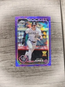 2024 Topps cromo - refractor de sonar púrpura Nolan Jones #240/275 - Imagen 1 de 2
