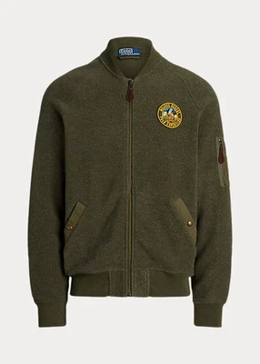 Chaqueta Polo Ralph Lauren Para Hombre L Cepillado Polar Voyager Mojave Bomber Verde Foto 1 de 4