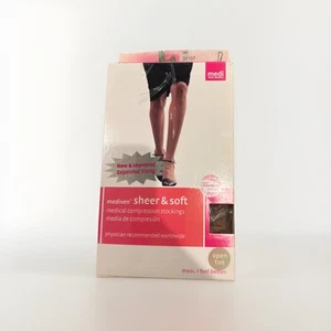 Medi transparente y suave punta abierta pantorrilla alta -15-20 mmHg natural VII 39107 - Imagen 1 de 4