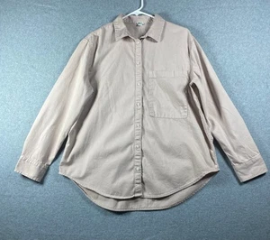 Camicia donna Aerie con bottoni media beige cotone manica lunga - Foto 1 di 11