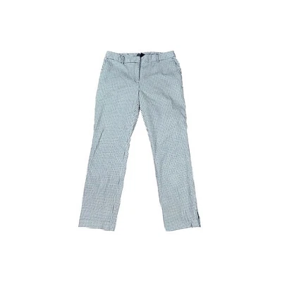 Pantalones de vestir Jones New York Grace al tobillo para mujer 8 cuadros guinga a cuadros negro blanco Foto 1 de 4
