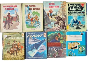 Lot 8 Vtg Boys Early Reader Home School Dan Frontier Jim Forest Step Up Books HB - Bild 1 von 5