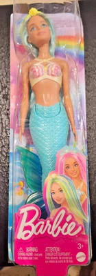 芭比美人鱼娃娃浅黄色头发蓝色尾巴幻想海洋公主 HRR03 — 第 1/4 张图片