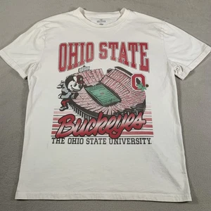 Ohio State Buckeyes Shirt Mens Medium White NCAA Football Stadium Graphic Tee - Picture 1 of 9