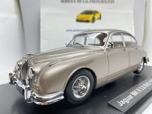 KK SCALE 181012S 1959 JAGUAR MK11 3.8 PEARL SILVER/BROWN INTERIOR RHD 1:18 - Picture 1 of 11