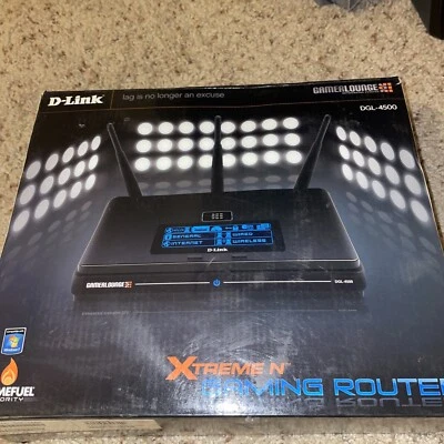 D-Link Xtreme N Gaming Router DLG-4500 Gamer Lounge NEW Sealed  - Image 1 of 2