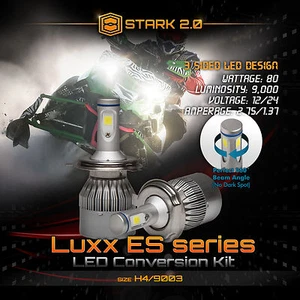 Snowmobile LED 80W 9000LM 6000K Headlight Kit Hi Lo - H4 9003 (A) Pair - Bild 1 von 8