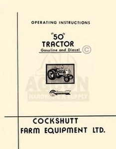Manual de operación de tractor de gasolina y diésel Cockshutt 50 - Imagen 1 de 3