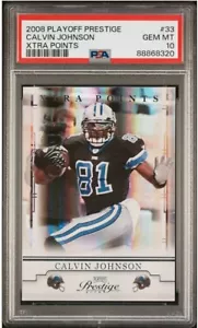 Playoff Prestige 2008 Calvin Johnson Xtra Points/300 Card ¡Psa 10!¡! - Imagen 1 de 2