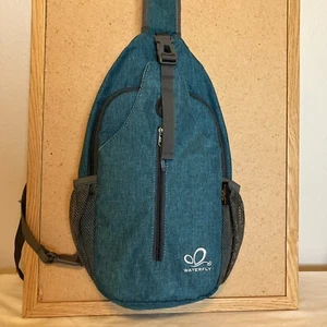WATERFLY Teal Crossbody Sling Backpack - Picture 1 of 17