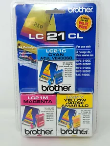 Nuevo paquete sellado OEM Brother LC21CL 3 cartuchos de inyección de tinta M/Y/C - Nuevo - - Imagen 1 de 4