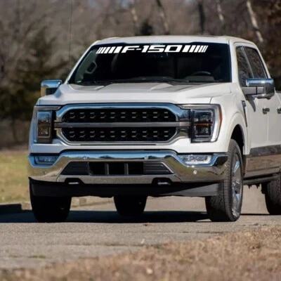 Ford F-150 Pickup Front Windshield Decal Graphics in White - Image 1 of 3