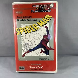 RARE Prism Spider-Man Live Action Double Feature Volume 2 - BETA Video Cassette - Picture 1 of 10