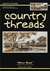 RIVER BOAT - Counted x-stitch chart - Country Threads - FJ-1004CHART - 3643 - Picture 1 of 3