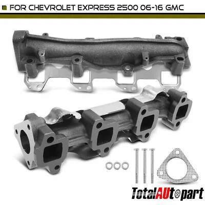 2x Colector de escape con kit de junta para Chevy Express 2500 06-16 GMC izquierda y derecha Foto 1 de 4
