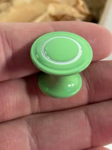 vtg 50s 60s AMEROCK Color Trim Knobs (12) Dozen Lime Green/White NOS box MCM - Picture 1 of 4