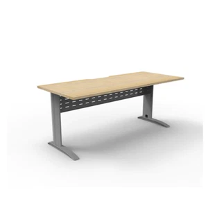 Range Open Workstation 1500Mm W X 750Mm D X 730Mm H Oak Silver - Picture 1 of 3