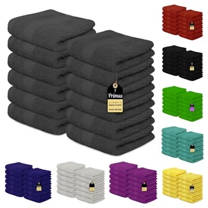 12x Face Cloth Towels 100% Egyptian Cotton Soft Flannels Wash Cloths 30x30cm - Picture 1 of 87