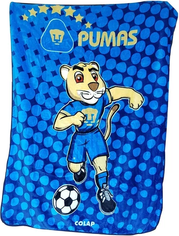 Pumas UNAM Twin Size Blanket Official Licensed Colap Cover