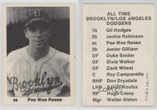 1975 TCMA All Time Brooklyn/Los Angeles Dodgers Black Pee Wee Reese HOF
