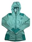 The North Face Jacket Shastina Stretch Hoodie Full Zip Coat Green Heather DEFECT