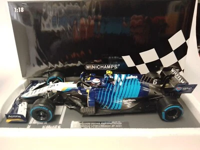 Minichamps Williams FW43B #6 Nicholas Latifi Belgian GP 2021 1/18 117211306 - Immagine 1 di 3