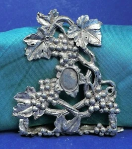 pewter GRAPE & LEAF NAPKIN HOLDER (MINT) - Picture 1 of 4