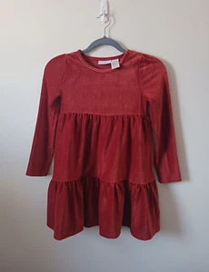 Cynthia Rowley Girls Corduroy Dress Size M ( 7 / 8 ) Orange Long Sleeve - Picture 1 of 6