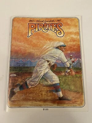 Pittsburgh Pirates Official Scorebook August 7, 1987 NMMT-MT - Image 1 of 4