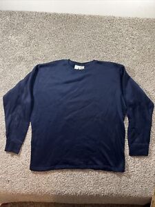 Vintage Cabelas Thermal Long Sleeve Shirt Sweater Men's Sz XL Blue