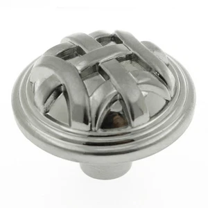 1-1/4" Knob Satin Nickel Traditional Cabinet Handle 2719 Cupboard Hardware - Picture 1 of 4