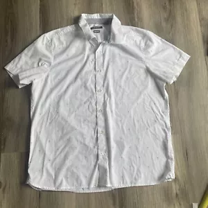 Savane Button Up Shirt Mens XL Cotton blend shirt Flamingo AOP Summer Preppy - Picture 1 of 7