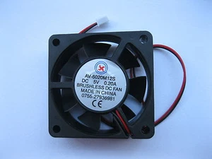 1 pc Brushless DC Cooling Fan 7 Blade 5V 60x60x20mm 6020S 2 Wire Sleeve Bearing - Picture 1 of 3