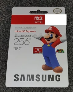 Tarjeta Samsung microSD XC Express 256 GB para Nintendo Switch 2 NS dos MB-MZ256S Nueva - Imagen 1 de 2